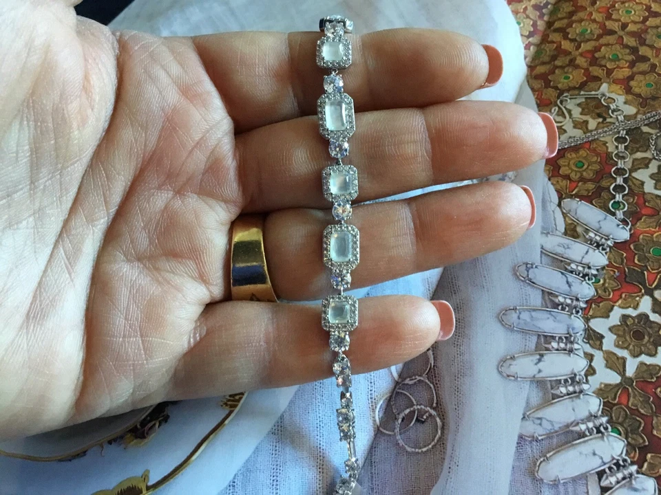 Браслет Nadri серебристого цвета с родиевым покрытием с подлинным камнем редкий ❤️🌹❤️ - Изображение 2 из 4