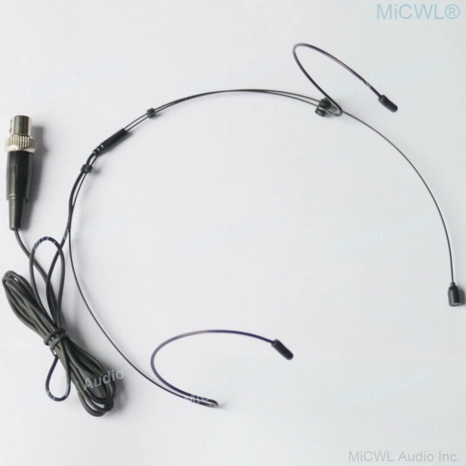 Headset Microphone For MiPRO Music Wireless Mics System mini 4Pin Lock Black - Image 4 of 4