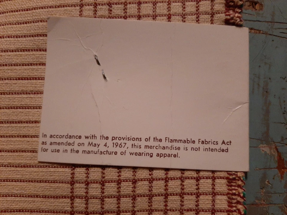 Vintage Fabric Sample by Schumacher 26in x 26in Indian Rose REVERSIBLE Plaid - Image 4 of 4