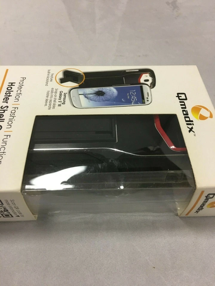 Qmadix Samsung Galaxy S3 Funda Carcasa Combo Negro/ROJO Foto 2 de 3