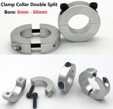 Shaft Collar DOUBLE Split With Screws Clamp Collars Aluminum Alloy Bore 6 - 60mm