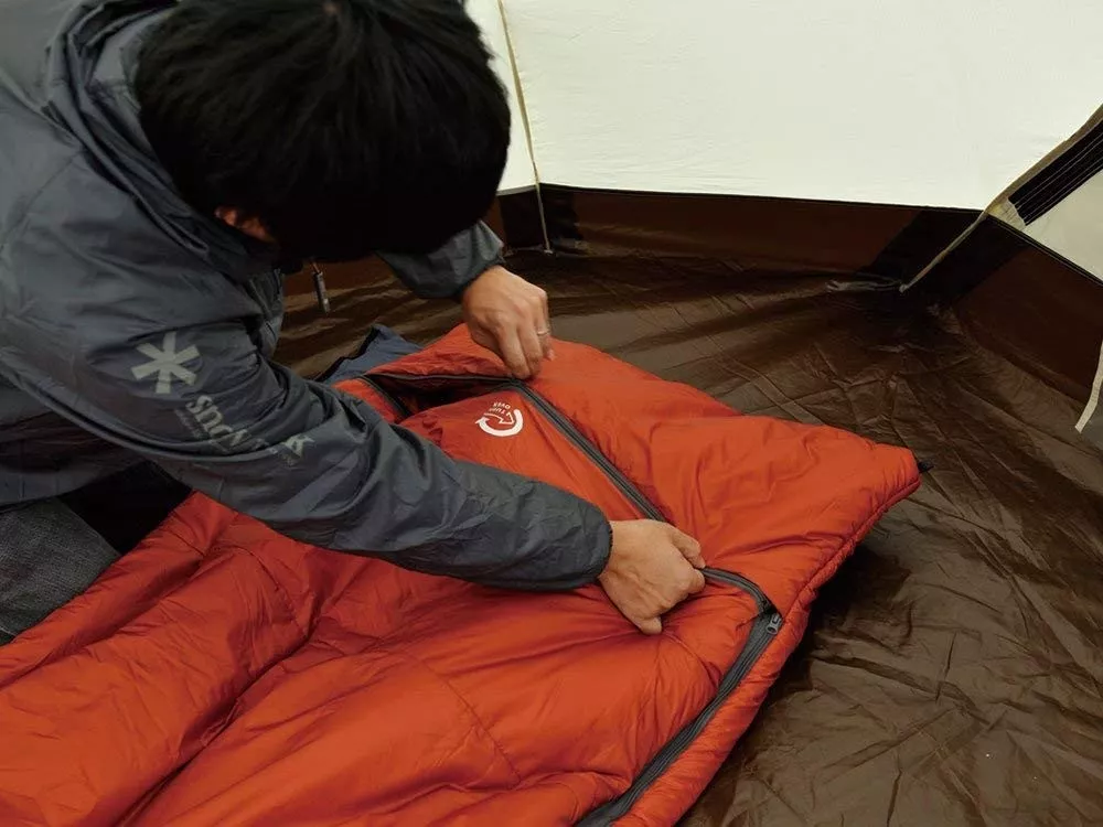 Snow peak Sleeping Bag Separate Shruff Ofuton Wide LX BD104 Red from Japan