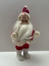 Vintage 1950's Rubber Face Santa Claus Plush 8  
