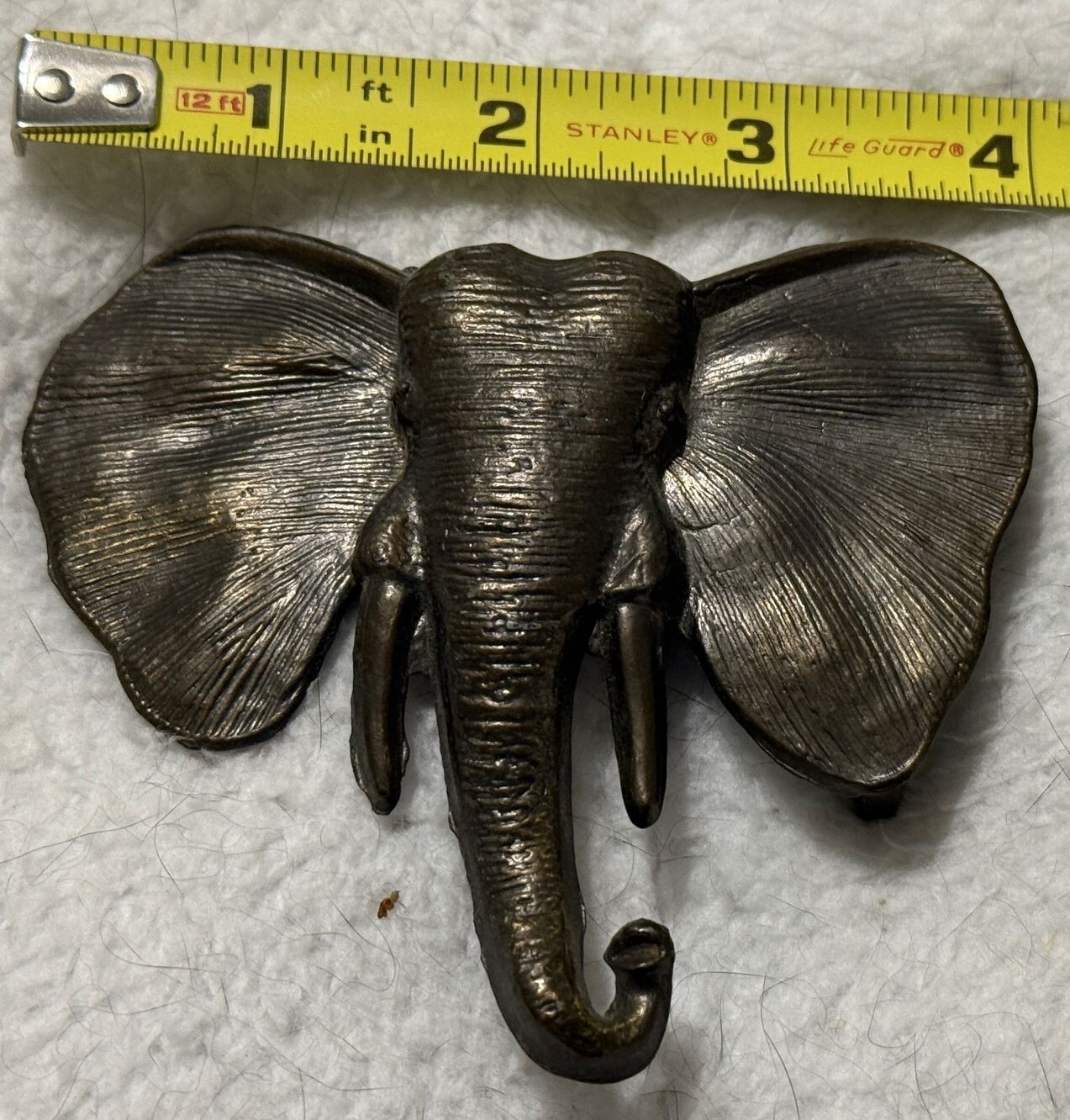 REDUCED Mammoth Solid Bronze or Brass Elephant He… - image 3