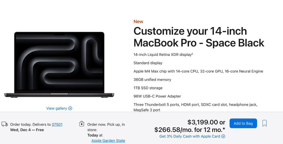 Apple MacBook Pro 14 in 2023 Space Black/Apple M3 Max 4.05 Apple MacBook Pro 14 in 2023 Space Black/Apple M3 Max 4.05
