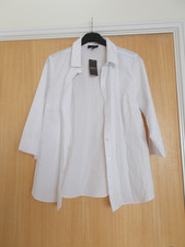 Matalan Papaya White Size 16 Blouse NEW!