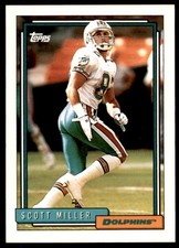 1992 Topps Scott Miller Miami Dolphins #204