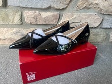 New Women's Journee Collection Camby Pointed Toe Flat Patent Black NIB Size 10