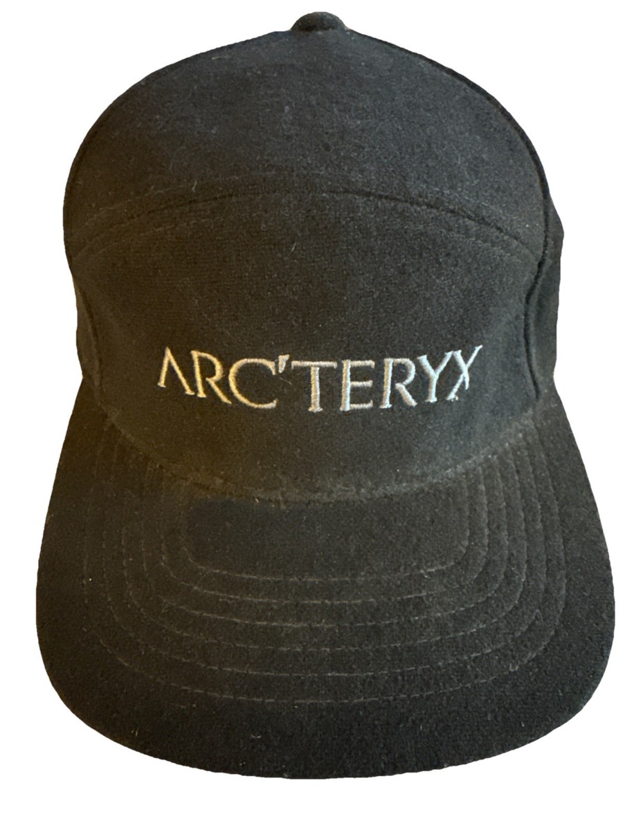 Arc'teryx Men's 5-Panel Adjustable Strapback Black Wool Hat Cap