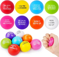 8PCS Motivational Stress Balls for Adults and Kids - Stress Balls Bulk Soft Spon