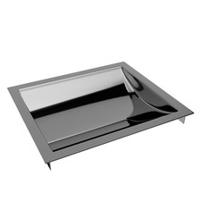 12" X 10" Standard Drop In Deal Tray Polished Stainless Steel 12" Width