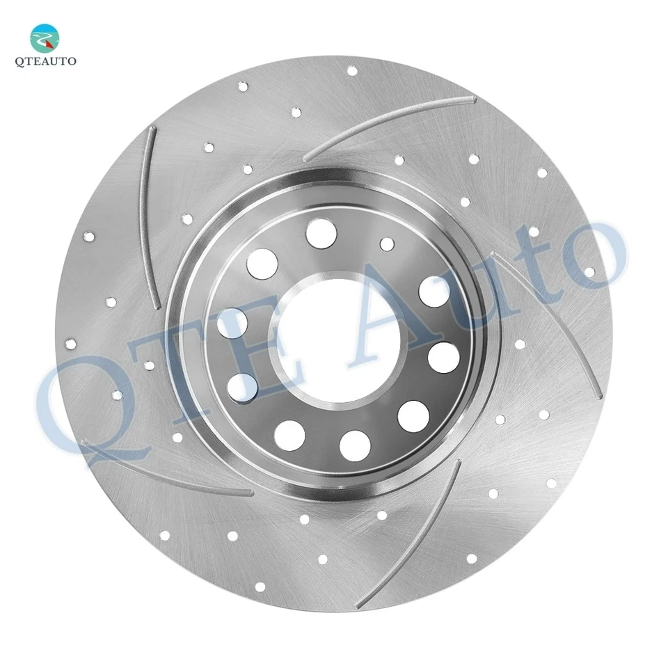 Rotores de disco de freno ranurados perforados traseros 260 mm para Volkswagen Rabbit S 2006-2009 Foto 4 de 4