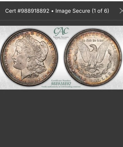 1899-P**CAC-MS64**Philadelphia Mint*RARE- TOUGH DATE/LOW MINTAGE MORGAN DOLLAR