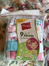 Hanes Girls 2013 High Waist 10 Bikini Panties Underwear Lot 9 Pairs