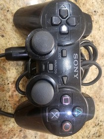 Sony PS2 BLACK Wired Controller OEM DualShock PlayStation 2 AUTHENTIC Read