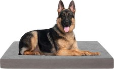 Jumbo Dog Bed for Large Dogs, Orthopedic Memory Foam Pet Bed, Washable Dog Crate