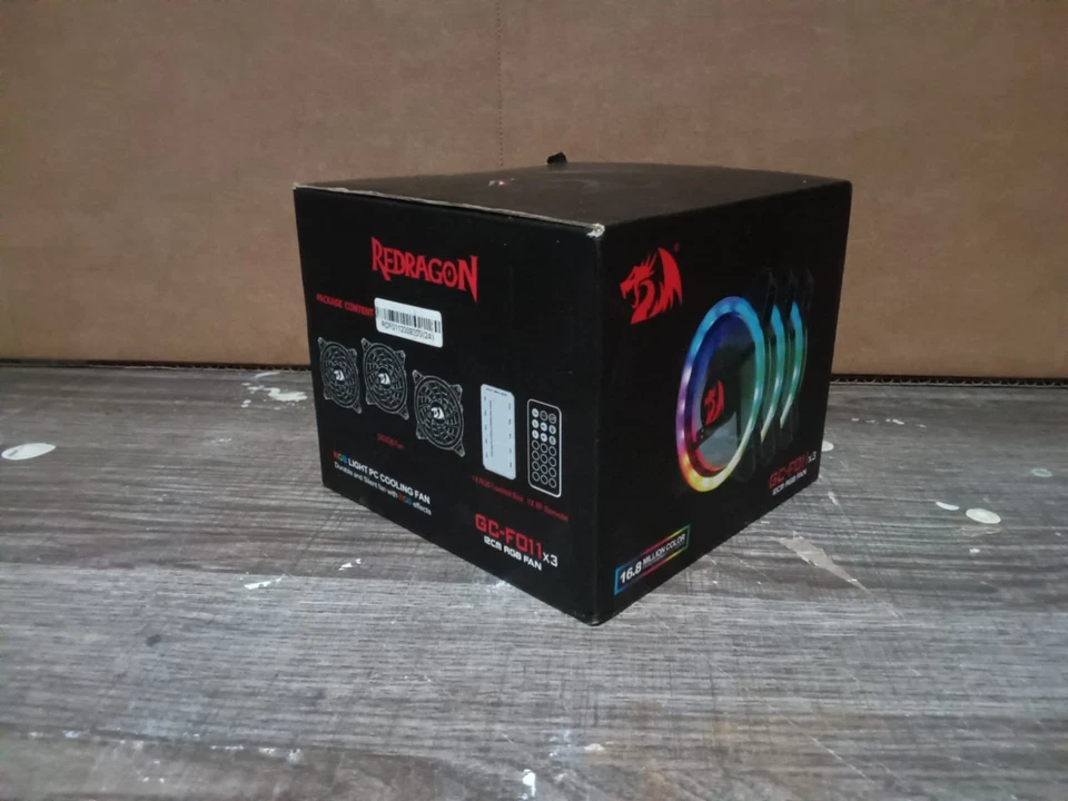 Redragon GC-F008 Computer Case 120mm PC Cooling Fan, RGB LED Quiet High Airflow  — 第 3/4 张图片