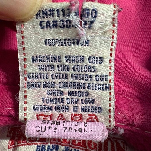 TRUE RELIGION Girls Big T Double Stitch Pink Hoodie Size S 100% Cotton Y2K Style - Picture 4 of 8