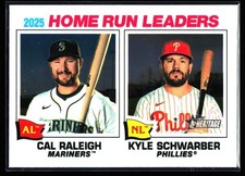 2026 Topps Heritage Baseball Chrome Home Run Lead #2 Cal Raleigh /Kyle Schwarber