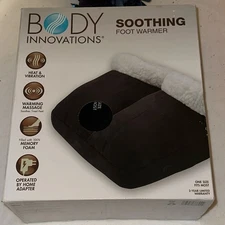 Body Innovations Soothing Foot Warmer Massager, new in box