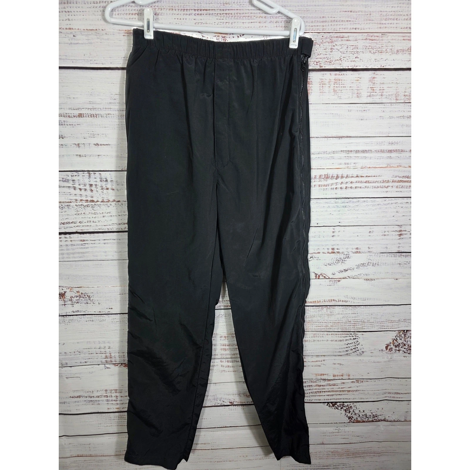 Vintage L.L. Bean USA Nylon Rain Pants Mens Men Full Side Zip Outdoor Hiking 80s