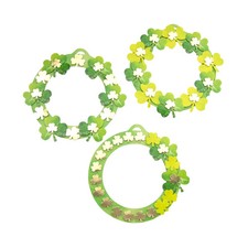 Shamrock Wreath Craft Kit - Makes 3, St. Patrick's Day, Seasonal, Craft Kits