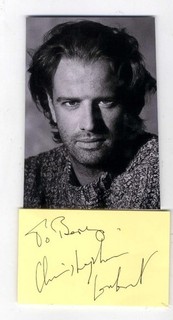 Christopher Lambert vintage signed page