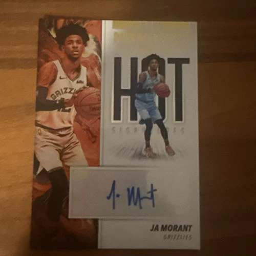 2019-20 NBA Hoops HOT Signatures #HR-JMT Ja Morant Auto RC
