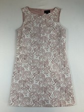 Victoria Beckham for Target Blush Pink Paisley Sleeveless Shift Dress Size S Y2K