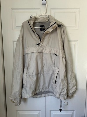 GAP Beige Hooded Anorak Windbreaker Jacket Men s XL