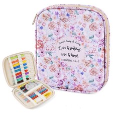 Crochet Hook Case, Portable Zipper Storage Organizer Bag for Crochet Needles/...