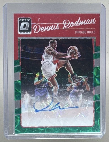 Dennis Rodman 2023 Panini Donruss Optic #RSS-ROD Green Scope Retro Series Auto