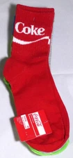 NEW Coca Cola Women 3 Pairs Mid Crews Socks Shoe Size 4-10 Sprite Diet Coke