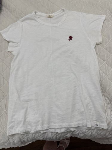 Rag & Bone Size L -T-shirt Embroidered Rose Crewneck - Picture 13 of 13