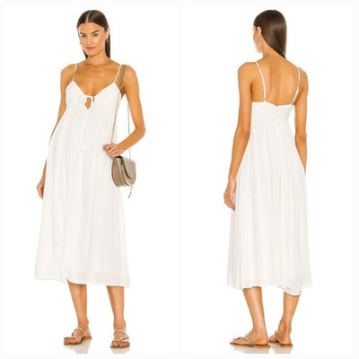 MAJORELLE Kiara Midi Dress in White Small