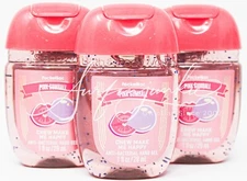 Bath & Body Works Pink Gumball Pocketbac Hand Sanitizer Gel Antibacterial 3p Set