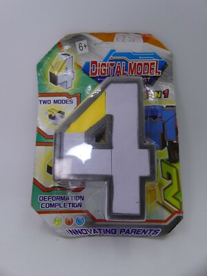 Alpha-Bots Transforming NUMBER 4 Action Figure ALPHABOTS CHINESE KO