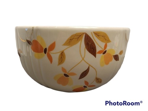 Halls Mixing Serving Bowl Superior Quality Kitchenware Autumn Leaf Patten Vtg - Picture 3 of 7