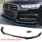 Fit For Audi S6 A6 S Line C7.5 Front Bumper Splitter Lip Gloss Black 2016-2018 (For: More than one vehicle)