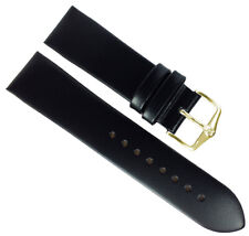 Hirsch Bracelet Montre Cuir Noir Sans Couture Kurze-Länge 36485