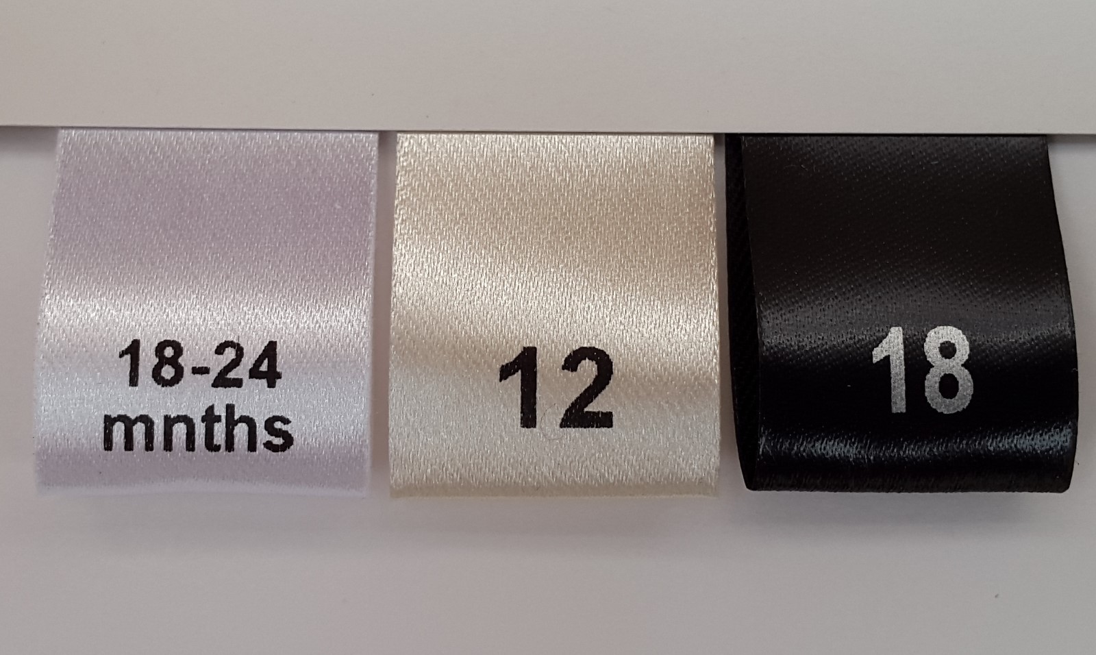 satin sewing labels