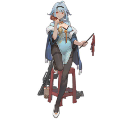 T91 New Year Girls Frontline Anime Weatherproof Sticker 6'' Car Decal