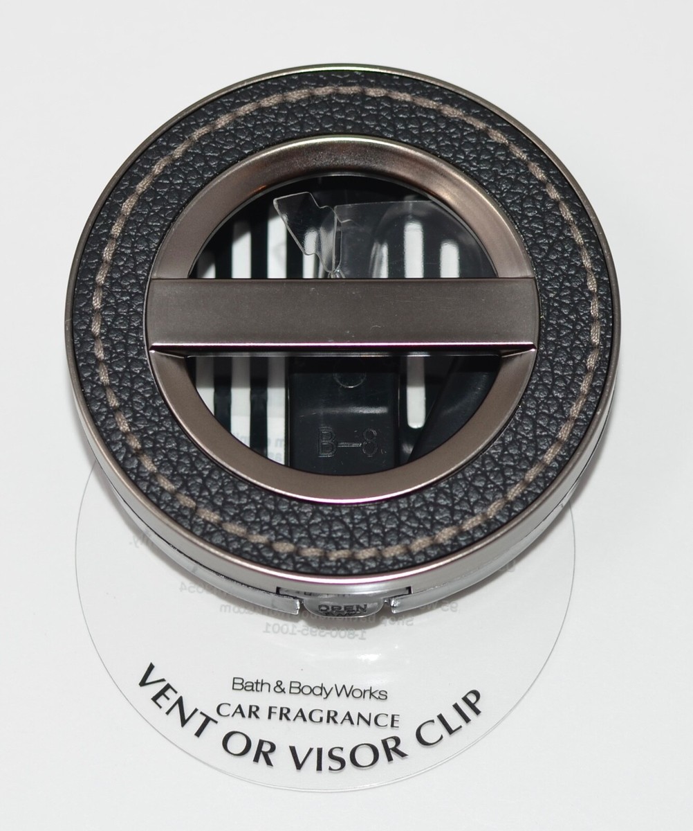 BATH BODY WORKS LEATHER STITCHED SCENTPORTABLE HOLDER VENT VISOR