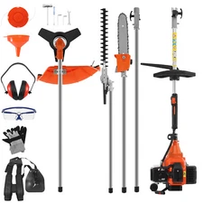 5-in-1 52CC Gas Hedge Trimmer Tool Petrol Strimmer Brush Cutter Garden Chainsaw