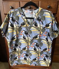 Scrub Top Womens Size Medium Short Sleeve Shirt