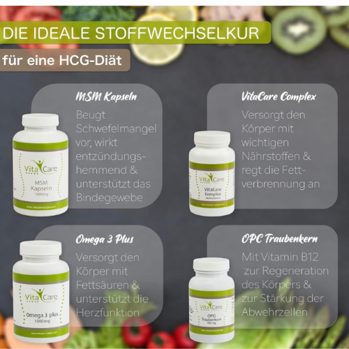 VitaCare 21-Tage-Stoffwechselkur (HCG -Diät) MSM Kapseln, Multivitamin Complex, - Bild 2 von 7