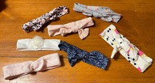 Lot 7 Gently Used Baby Girl Headbands - 0 to 12 Months