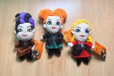 Disney Hocus Pocus Winifred Mary Sarah Sanderson Sisters 8 inch Plush Dolls