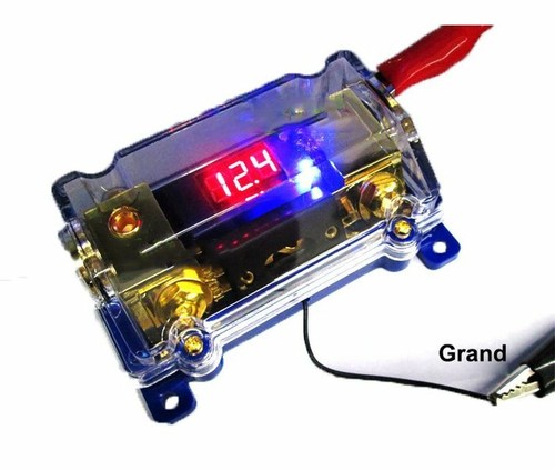LED Voltage Display ANL Dist Block Fuse Holder Auto Car Audio Overload Protector - Picture 1 of 6