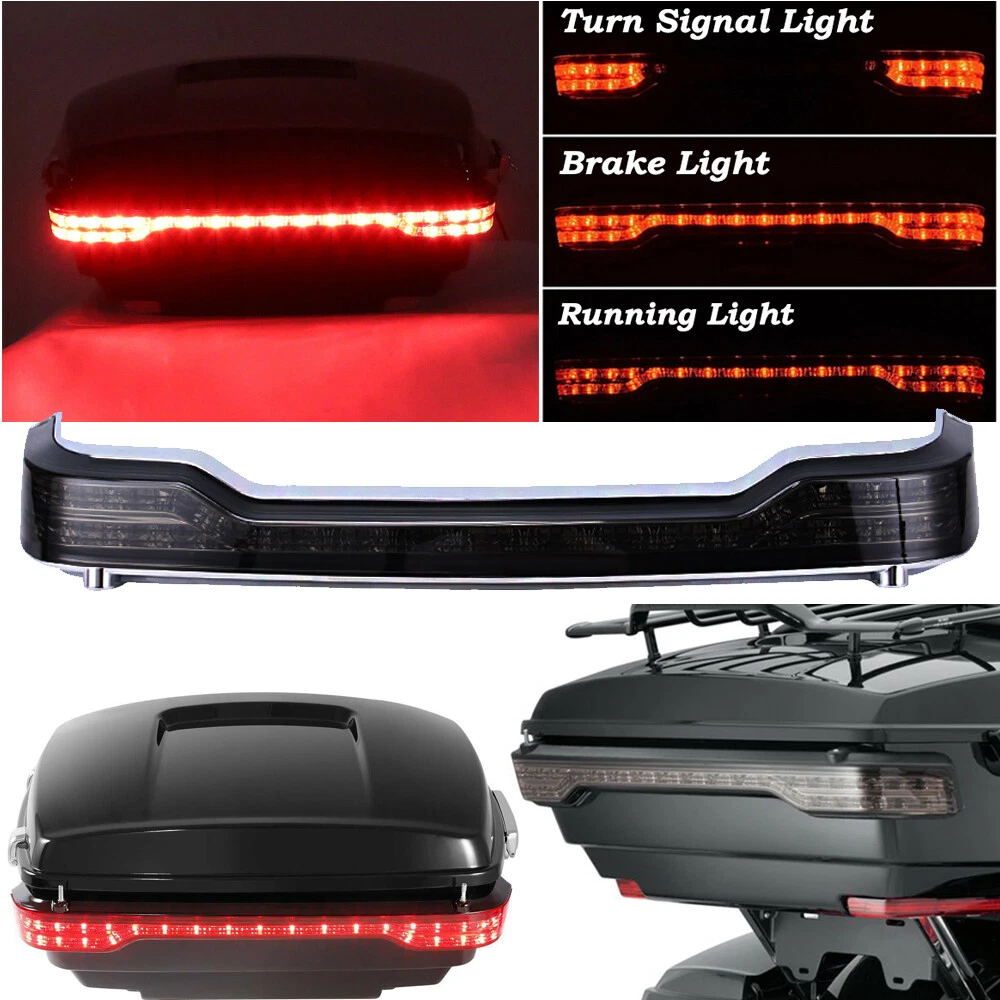 LED King Tour Pak Pack Brake Trunk Tail Light For Harley Road King.